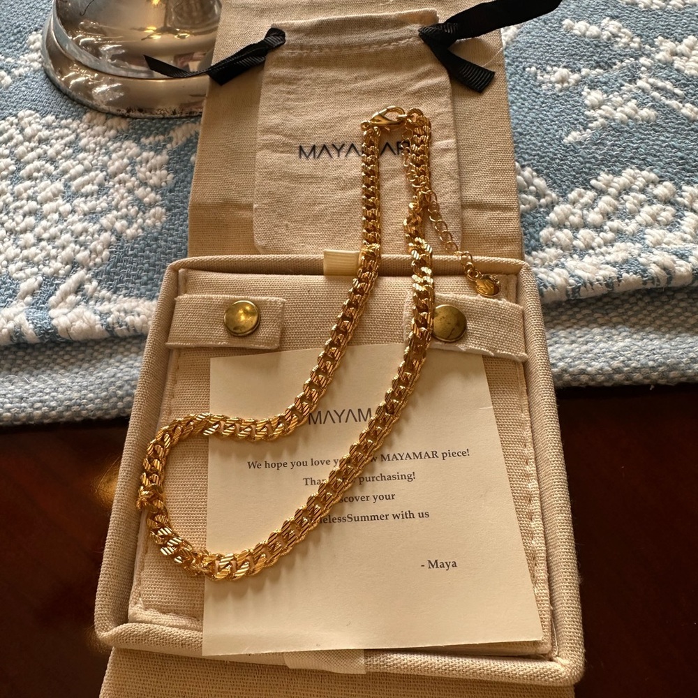 MAYAMAR 24K Gold Plated Choice of Length 7.2mm Curb Link Necklace - Picture 7 of 7